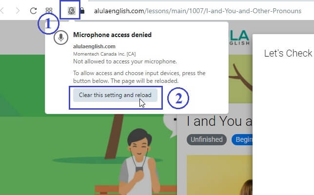 screenshot of Opera permission for microphone, if you banned it already