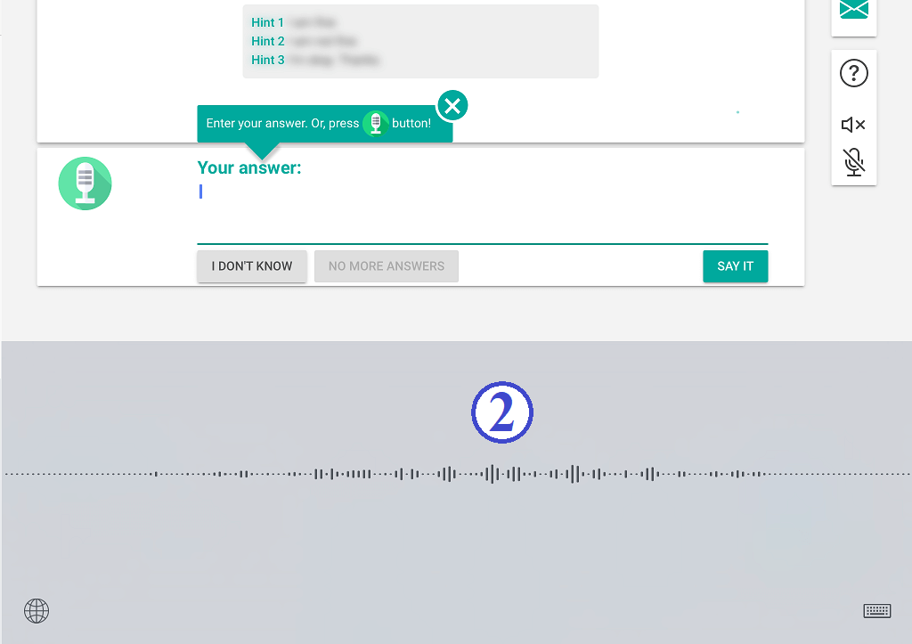 screenshot of iphone or ipad microphone usage after microphone button is clicked