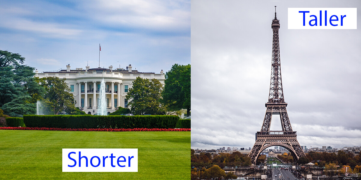 Eiffel Tower and White House