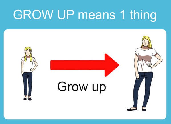 Grow Up  O que significa este phrasal verb?