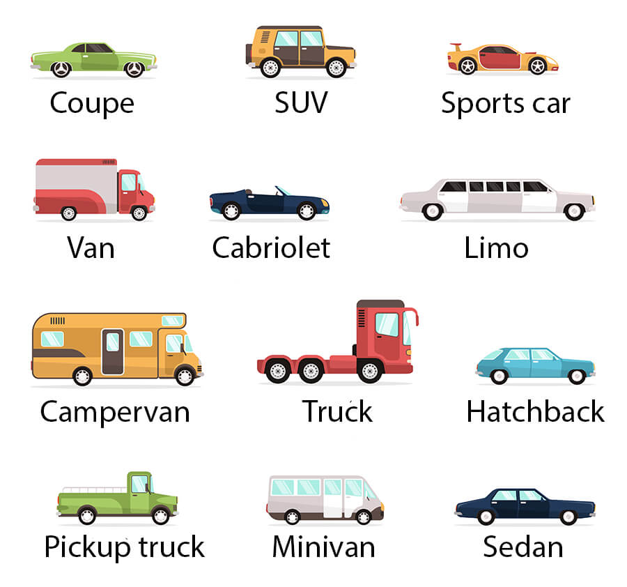 Name of various cars